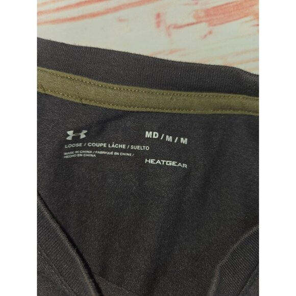 Under Armour Mens Loose Fit HeatGear Camo Sleeve Shirt Medium - Picture 5 of 7